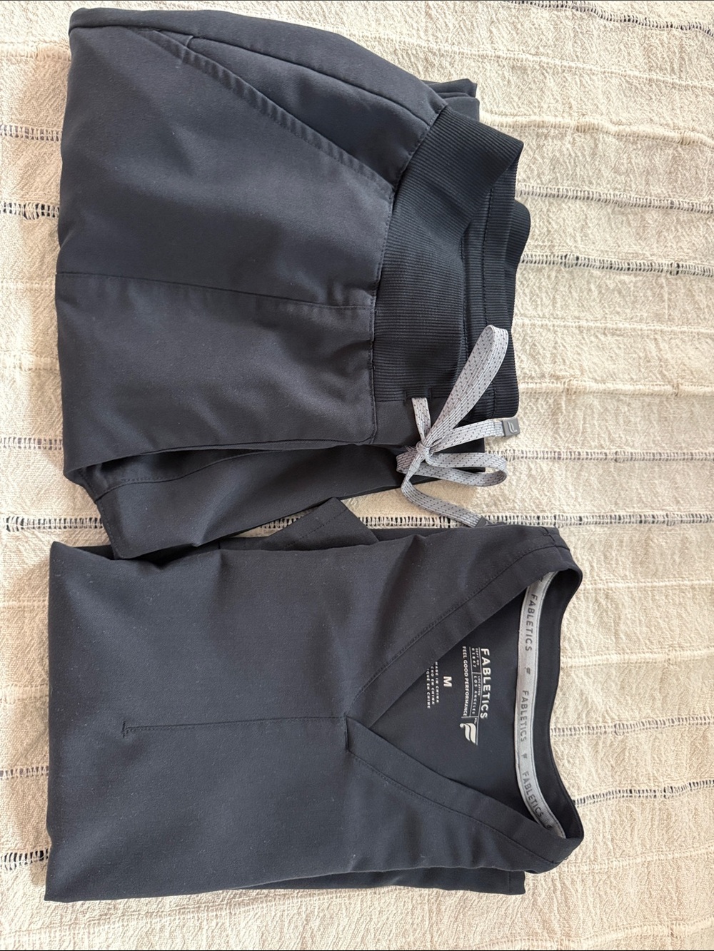 Fabletics Black Women's Track Pants & Top Set